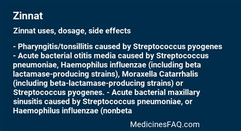 Zinnat : Uses, Side Effects, Interactions, Dosage and more.